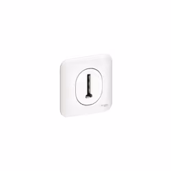 Prise telephone conjoncteur T 8P encastré blanc complet avec plaque fixation vis OVALIS Appareillage mural de la gamme : Oval ...