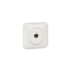Schneider Electric - Ovalis S260405 Ovalis - Prise tv avec plaque Blanc