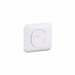 Prise RJ45 CAT6 STP encastré blanche pour réseaux VDI Grade 3 complet avec plaque fixation vis OVALIS Appareillage mural de l ...