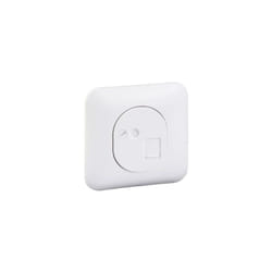 Schneider Electric - Prise RJ45 CAT6 stp encastré blanche pour réseaux vdi Grade 3 complet avec plaque fixation vis ovalis