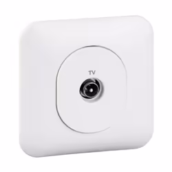 Ovalis - prise TV - fixation avec griffes - Blanc RAL9003 - SCH S265405