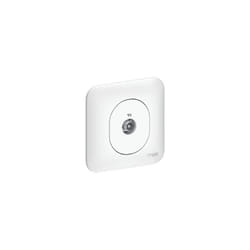 Schneider Electric - Prise tv simple iec 9.52 encastré blanc complet avec plaque fixation vis/griffes ovalis