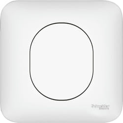 Schneider Electric - Obturateur avec plaque - Blanc - Ovalis - Schneider