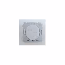 Prise reseau RJ45 Cat 5E UTP informatique et téléphone à encastrer avec support et enjoliveur blanc sans plaque de finition O ...