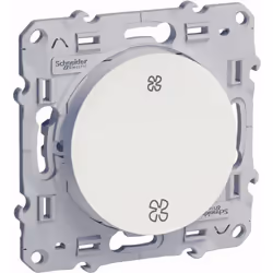 Interrupteur VMC sans position arrêt à vis blanc Odace La gamme d'appareillages Odace de Schneider Electric est une gamme des ...