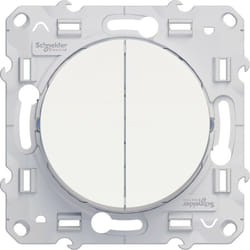 MécanismeVa et vient + poussoir (sans plaque) - Odace - Blanc - Schneider