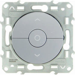 Schneider Electric - Interrupteur pour volets roulants 3 boutons 10A - Aluminium - Odace - Schneider
