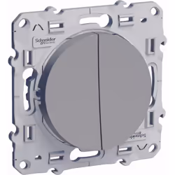 Double va-et-vient à connexion rapide à vis aluminium Odace La gamme d'appareillages Odace de Schneider Electric est une gamm ...