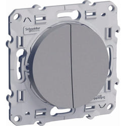 Double va et vient à connexion rapide à vis - Aluminium - Odace - Schneider