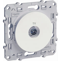 Schneider Electric - Prise tv à vis - Blanc - Odace - Schneider