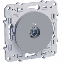 Prise Tv Odace, Gris Aluminium