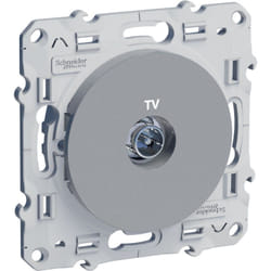 Prise Tv Odace, Gris Aluminium