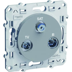 SCHNEIDER ELECTRIC Prise TV Odace aluminium