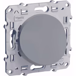 Sortie de câble Odace, gris aluminium