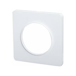 SCHNEIDER ELECTRIC Plaque Simple Odace Touch, Liseré Blanc