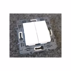 Double bouton-poussoir NO 16A blanc polaire mécanisme 45x45mm sans support ni plaque ALTIRA SCHNEIDER ALB44063 Couleur : Blan ...