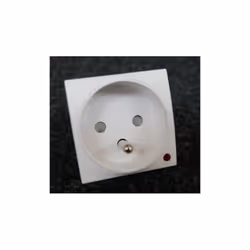 Prise de courant 16A Rotoclip lumineux blanc polaire mécanisme 45x45mm sans support ni plaque ALTIRA SCHNEIDER ALB44213 Coule ...