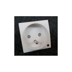 Schneider Electric - Prise de courant 16A Rotoclip lumineux blanc polaire mécanisme 45x45mm sans support ni plaque altira