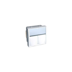 Schneider Electric - Prise double RJ45 CAT5E ftp blanc polaire format 45X45mm avec porte-étiquette s-one altira ALB44335N