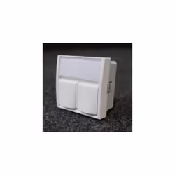 Enjoliveur pour prise double RJ45 Keystone-AMP blanc polaire 45x45mm ALTIRA SCHNEIDER ALB44382 Couleur : Blanc polaire 9003 T ...