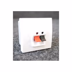 Prise haut-parleur 1 sortie blanc polaire 2 bornes à ressorts mécanisme 45x45mm sans support ni plaque ALTIRA SCHNEIDER ALB44 ...