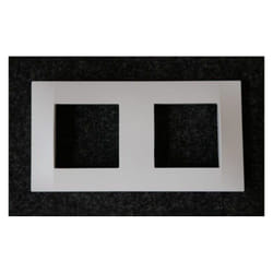 Schneider Electric - Plaque de finition blanc polaire 2 postes horizontale entraxe 71mm pour appareillage mural altira