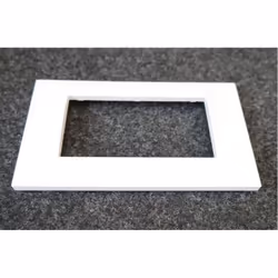 Plaque de finition blanc polaire 2 postes 4M entraxe 45mm horizontale pour appareillage mural ALTIRA SCHNEIDER ALB44654 Coule ...