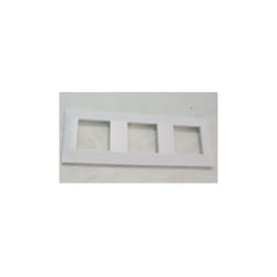 Schneider Electric - Plaque triple blanc polaire 3 postes entraxe 71mm vertical pour appareillage mural Altira ALB44659