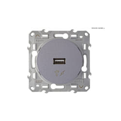 Prise alimentation USB 5V Schneider Odace Finition: Aluminium