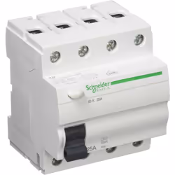 RCD 4P 25A 30mA AC PROFESSIONAL Schneider A9 Z05425 AC Class et protégé contre les déclenchements intempestifs jusqu'à 250A v ...