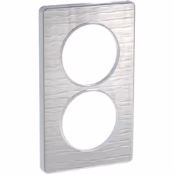 Schneider electric - S530814J1 - plaque odace touch - 2 postes - aluminium brosse croco - lisere alu - 57 mm