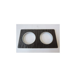 Schneider Electric - Plaque de finition 2 postes chêne astrakan liseré alu h/v entraxe 71mm pour appareillage mural Odace Touch schneider S530804P1