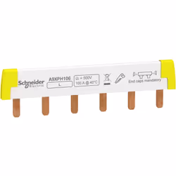 Acti9 iC60 peigne à dents 1P 100A 6 modules de 18mm SCHNEIDER A9XPH106Acti 9 Peigne de raccordement 1P 6 voies 1P + auxiliair ...