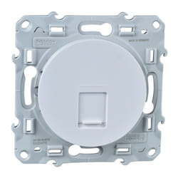 Schneider Electric - Odace, prise RJ45 Blanc, grade 3 (multimédia +) cat. 6A stp (longue distance) (S520477)
