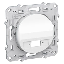 Odace Blanc, prise optique 1 sortie, à compléter avec une traversée VDIB6072001 (S520404)