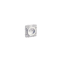 prise de courant 2p+t - blanc - fixation par vis - bornes auto - schneider odace - lot de 40