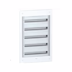 Coffret de repartition encastré 5 rangees 24 modules (5x24M) blanc 960x610x125mm sans porte avec bornier terre IP30 PRAGMA Pr ...