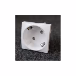 Prise 2P+T 16A standard Allemand SCHUKO blanc antimicrobien mécanisme 45x45mm sans support ni plaque ALTIRA SCHNEIDER ALB4728 ...