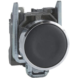 Schneider Electric - bouton poussoir - affleurant - 1o - d=22 - noir - harmony xb4 xb4ba22