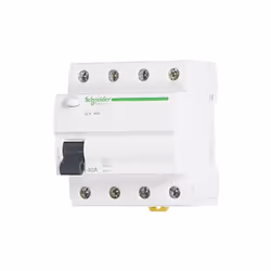 RCD 4P 40A 300mA AC PROFESSIONNEL Schneider A9 Z06440 AC classe et protégée contre les déclenchements intempestifs jusqu'à 25 ...