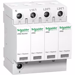 Parafoudre triphasé + neutre Schneider A9L65601 Ce parafoudre 3P+N de type 2 est installé en tête de tableau électrique quand ...