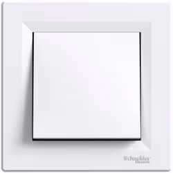 Interrupteur unipolaire blanc, série Asfora, marque Schneider Electric, référence EPH0100321. Cet appareil peut être utilisé  ...