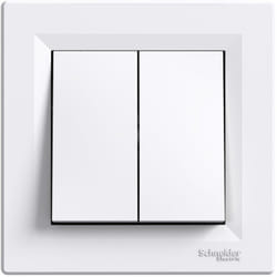 Schneider Electric - Interrupteur double allumage unipolair blanc Schneider Asfora EPH0300121