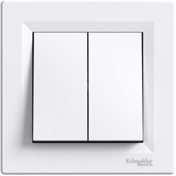 Schneider Electric - Interrupteur double allumage unipolaire blanc Schneider Asfora EPH0300321