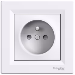 Série : Asfora Configuration des pôles : 2P+T avec obturateurs Couleur: Blanc Montage de l'appareil: Encastré Obturateurs : O ...