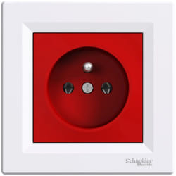 Prise simple avec terre, rouge et blanche asfora