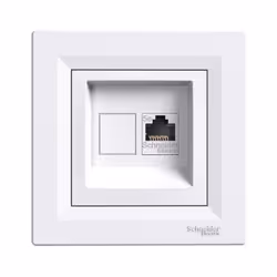 Prise de courant RJ45 Asfora Asfora est une gamme d'appareillages encastrés qui couvre des interrupteurs de commande, des pri ...