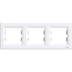 Plaque / cadre triple - SCHNEIDER ELECTRIC - Asfora Schneider - Blanc - ABS - 3 postes