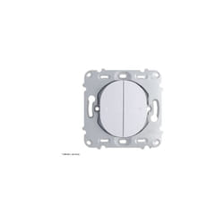 Schneider Electric - Double interrupteur ou Va-et-vient Ovalis Schneider Finition: Blanc