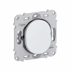 Schneider Electric - Ovalis S260206 - bouton poussoir à fermeture - 10A - à - ss plaque de finit. Blanc